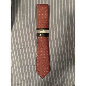 ALFANI ALFATECH Mens Necktie Utopia Dot Coral Stain Resistant New